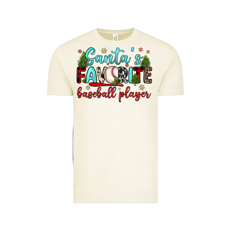 Santa S Favorite Baseball Player Vintage Tee by JahusDesignShop | Teevron