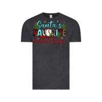 Vintage Black santa s favorite baseball player Vintage Tee - JahusDesignShop