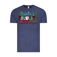 Vintage Denim santa s favorite baseball player Vintage Tee - JahusDesignShop