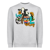 Heather Grey hay girl hay Heavyweight Sweatshirt - AdoDesignShop