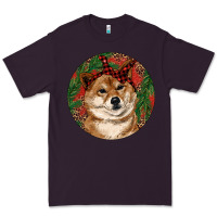 Plum Shiba Inu Christmas Premium Tee - RanaPortraitStore