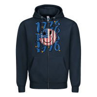 Navy 1776 Zipper Hoodie - MaliasSmallBusiness