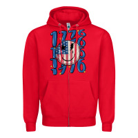 Red 1776 Zipper Hoodie - MaliasSmallBusiness