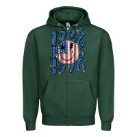 Sports Green 1776 Zipper Hoodie - MaliasSmallBusiness