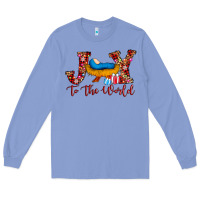 Colony Blue joy to the world Long Sleeve Tee - AdoDesignShop