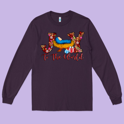 Joy To The World Long Sleeve Tee Designed By Adodesignshop