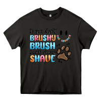 Asphalt if you dont brushy brush i will shavey shave Heavy Core Tee - MaliasSmallBusiness