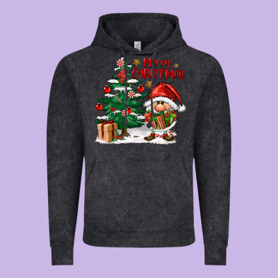 Merry Christmas Gnomes Vintage Hoodie Designed By Fadigitalartstudio