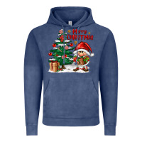 Vintage Denim merry christmas gnomes Vintage Hoodie - FaDigitalArtStudio