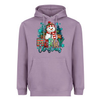 Lavender merry christmas snowman Heavyweight Hoodie - MaliasSmallBusiness