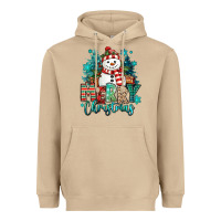 Mushroom merry christmas snowman Heavyweight Hoodie - MaliasSmallBusiness