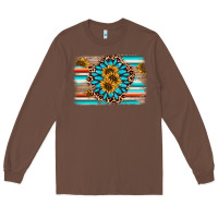 Chestnut gemstone sunflower background Long Sleeve Tee - AdoDesignShop
