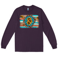 Plum gemstone sunflower background Long Sleeve Tee - AdoDesignShop