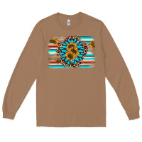Toasted Coconut gemstone sunflower background Long Sleeve Tee - AdoDesignShop
