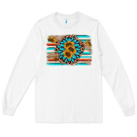 White gemstone sunflower background Long Sleeve Tee - AdoDesignShop