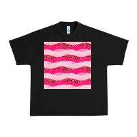 Black valentines day glitter and leopard seamless pattern Urban Heavy Tee - BundleAndBundleShop