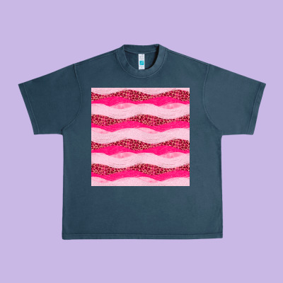 Valentines Day Glitter And Leopard Seamless Pattern Urban Heavy Tee Designed By Bundleandbundleshop