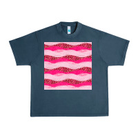 Midnight Navy valentines day glitter and leopard seamless pattern Urban Heavy Tee - BundleAndBundleShop