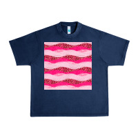 Navy valentines day glitter and leopard seamless pattern Urban Heavy Tee - BundleAndBundleShop