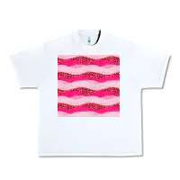 White valentines day glitter and leopard seamless pattern Urban Heavy Tee - BundleAndBundleShop