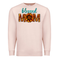 Pale Pink Blessed Mom Premium Sweatshirt - BundleAndBundleShop