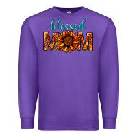 Purple Blessed Mom Premium Sweatshirt - BundleAndBundleShop