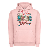 Pigment Salmon Little mister America 4th of july Urban Hoodie - HowdyJamesFarm