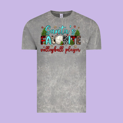 Santa S Favorite Volleyball Player Vintage Tee Designed By Jahusdesignshop