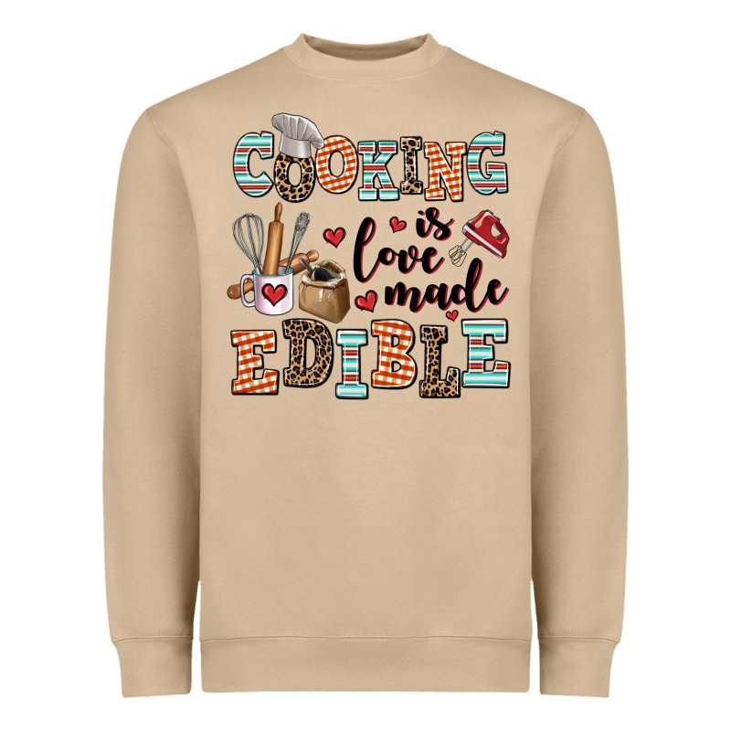 Cooking Is Love Made Edible Heavyweight Sweatshirt by AdoDesignShop | Teevron