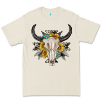 Cow Aztec Western Bull Skull Premium Tee | Teevron