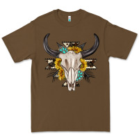 Cacao cow aztec western bull skull Premium Tee - texasbilliewilder