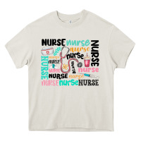 Cream nurse Heavy Core Tee - MaliasSmallBusiness