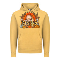 Vintage Mustard Thanksgiving Turkey Pumpkin Blessed Vintage Hoodie - CowhideDigitalArt