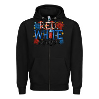 Black red white boujee Zipper Hoodie - MaliasSmallBusiness