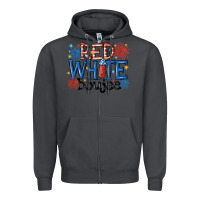 Smoke red white boujee Zipper Hoodie - MaliasSmallBusiness