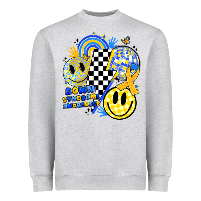 Retro Down Syndrome Awareness Heavyweight Sweatshirt by JahusDesignShop | Teevron