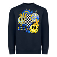 Navy retro down syndrome awareness Heavyweight Sweatshirt - JahusDesignShop