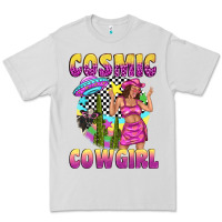 Dove Grey cosmic cowgirl Premium Tee - texasbilliewilder
