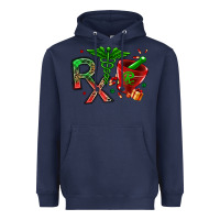 Navy rx christmas pharmacy Heavyweight Hoodie - MaliasSmallBusiness