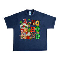 Navy ho ho ho christmas latte with gnomies Urban Heavy Tee - AdoDesignShop