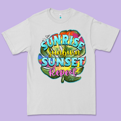 Sunrise Sunburn Sunset Repeat Premium Tee Designed By Barkaloodesign