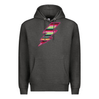 Charcoal Heather Pink Serape Lightning Premium Hoodie - Bettercallsaul