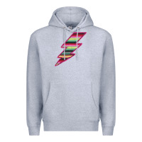 Heather Grey Pink Serape Lightning Premium Hoodie - Bettercallsaul