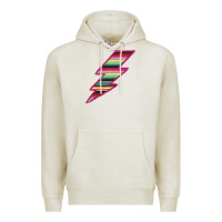 Oatmeal Heather Pink Serape Lightning Premium Hoodie - Bettercallsaul