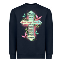 Navy god says you are cross Heavyweight Sweatshirt - JahusDesignShop