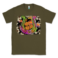 Army Green halloween horseshoe Classic Tee - JahusDesignShop