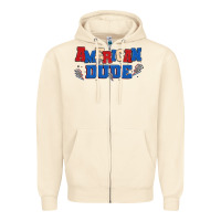 Sandshell american dude Zipper Hoodie - MaliasSmallBusiness