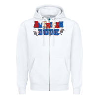 White american dude Zipper Hoodie - MaliasSmallBusiness