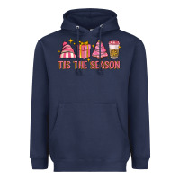 Navy tis the season Heavyweight Hoodie - MaliasSmallBusiness