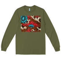 Army Green gemstone cowhide background Long Sleeve Tee - AdoDesignShop